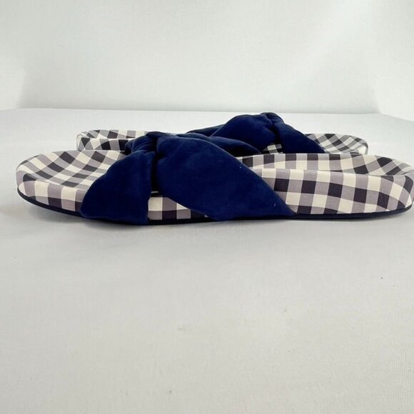 Draper James Stella Slides Size 10 In Blue Gingham Slipper, Casual, Summer - Picture 7 of 9